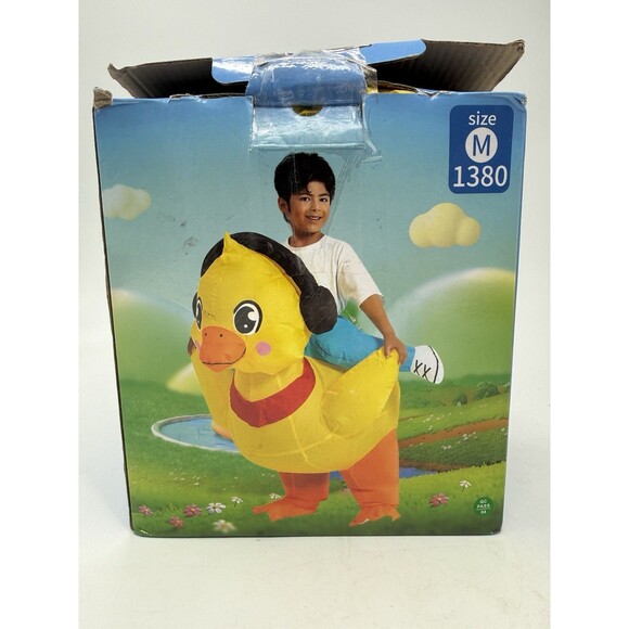Ride On Duck Inflatable Halloween Costume Air Blow Up Kids 7-10 year Medium - Picture 8 of 11